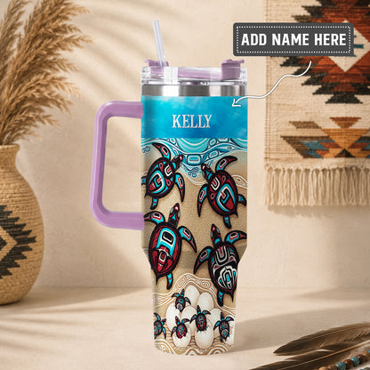 Sea Turtle Sacred Journey Personalized Tumbler