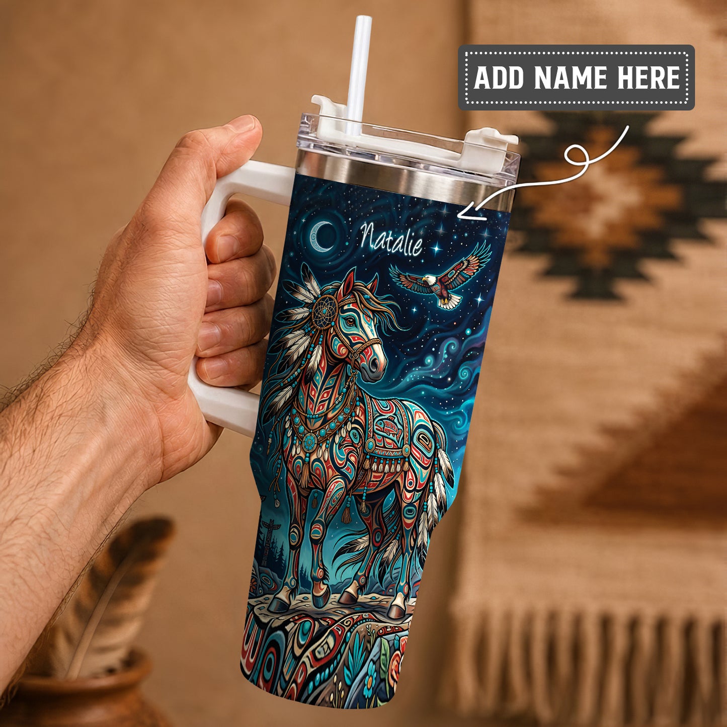 Moonlit Horse Legacy Personalized Tumbler