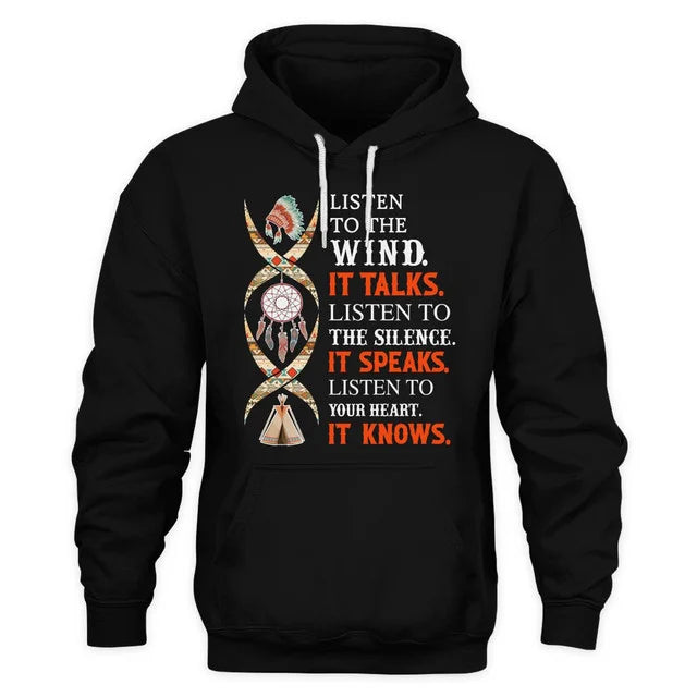 Listen to the wind, it talks. Listen to the silence, it speaks. Listen to your heart, it knows.