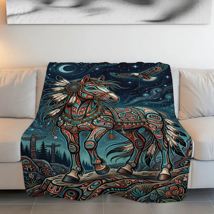 Moonlit Horse Legacy Personalized Premium Blanket