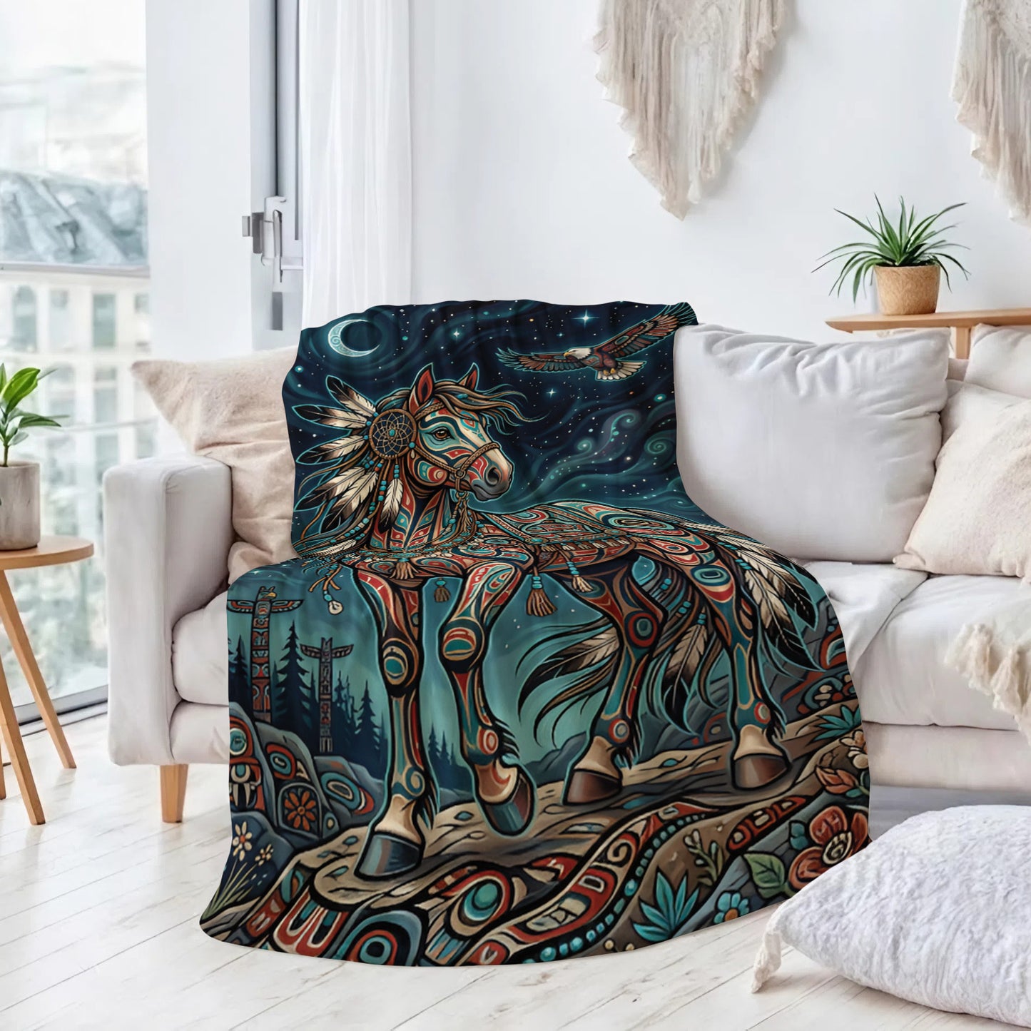 Moonlit Horse Legacy Personalized Premium Blanket
