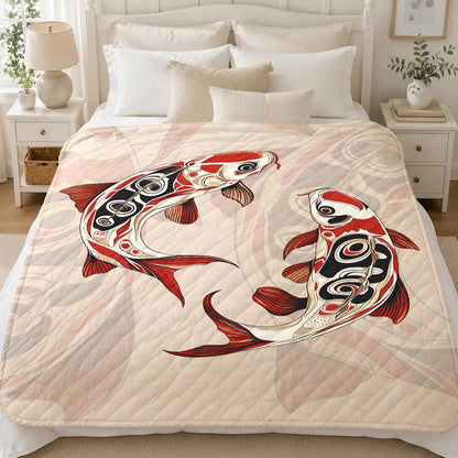 Sacred Koi Harmony Personalized Premium Blanket