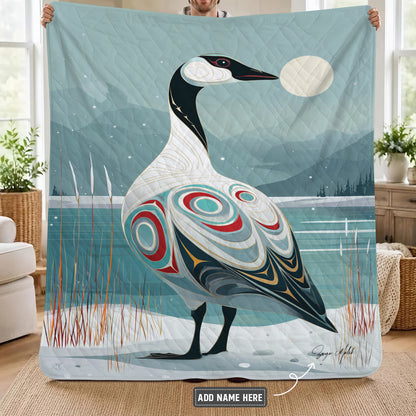 Moonlit Goose Serenity Personalized Premium Blanket