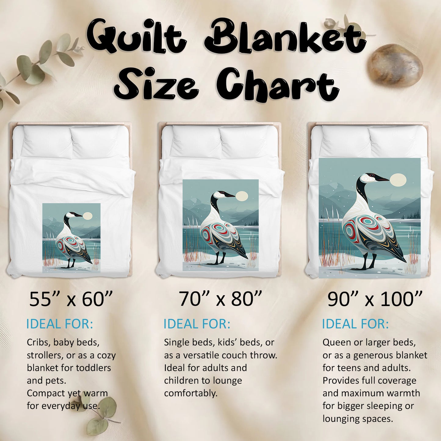 Moonlit Goose Serenity Personalized Premium Blanket