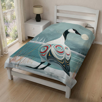 Moonlit Goose Serenity Personalized Premium Blanket