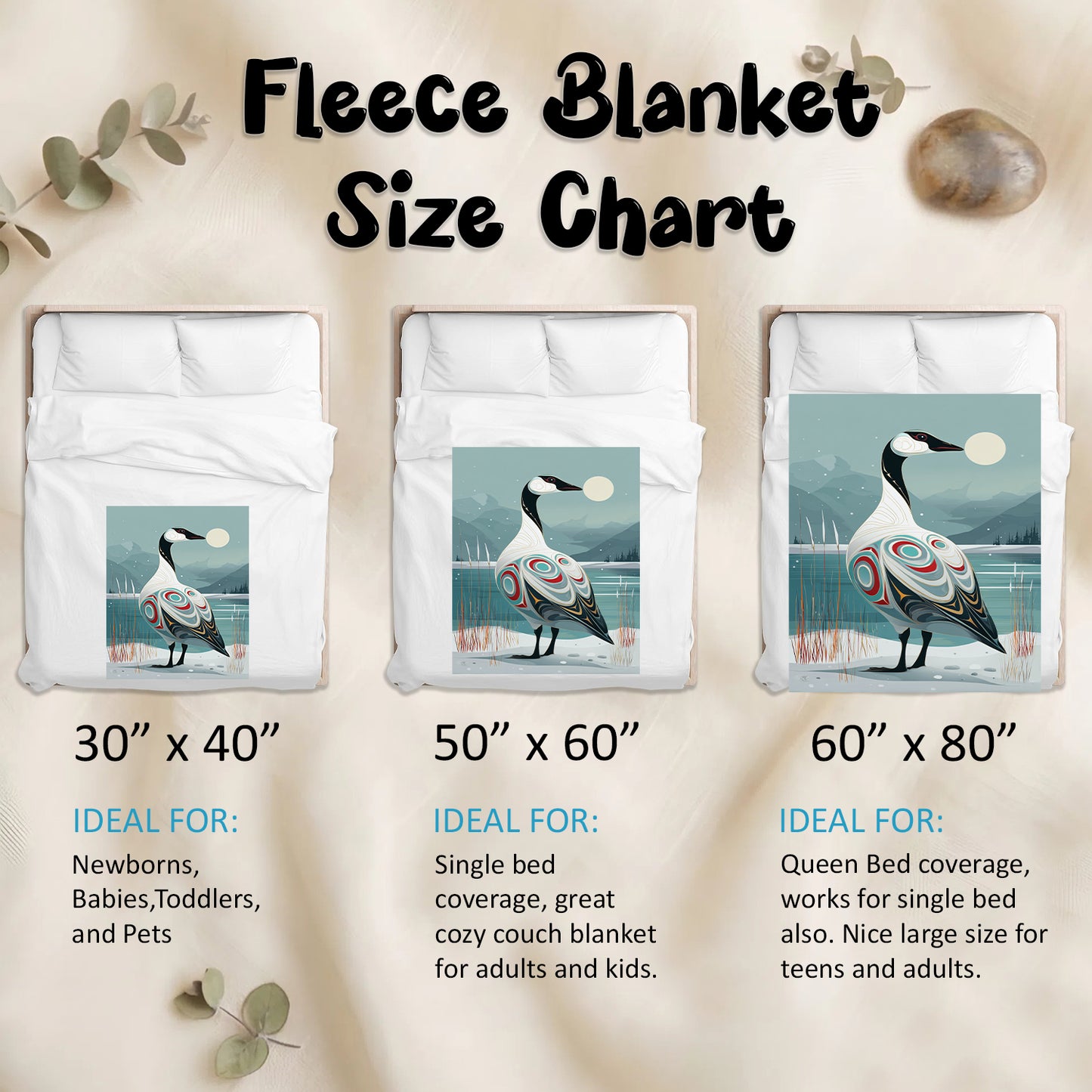 Moonlit Goose Serenity Personalized Premium Blanket