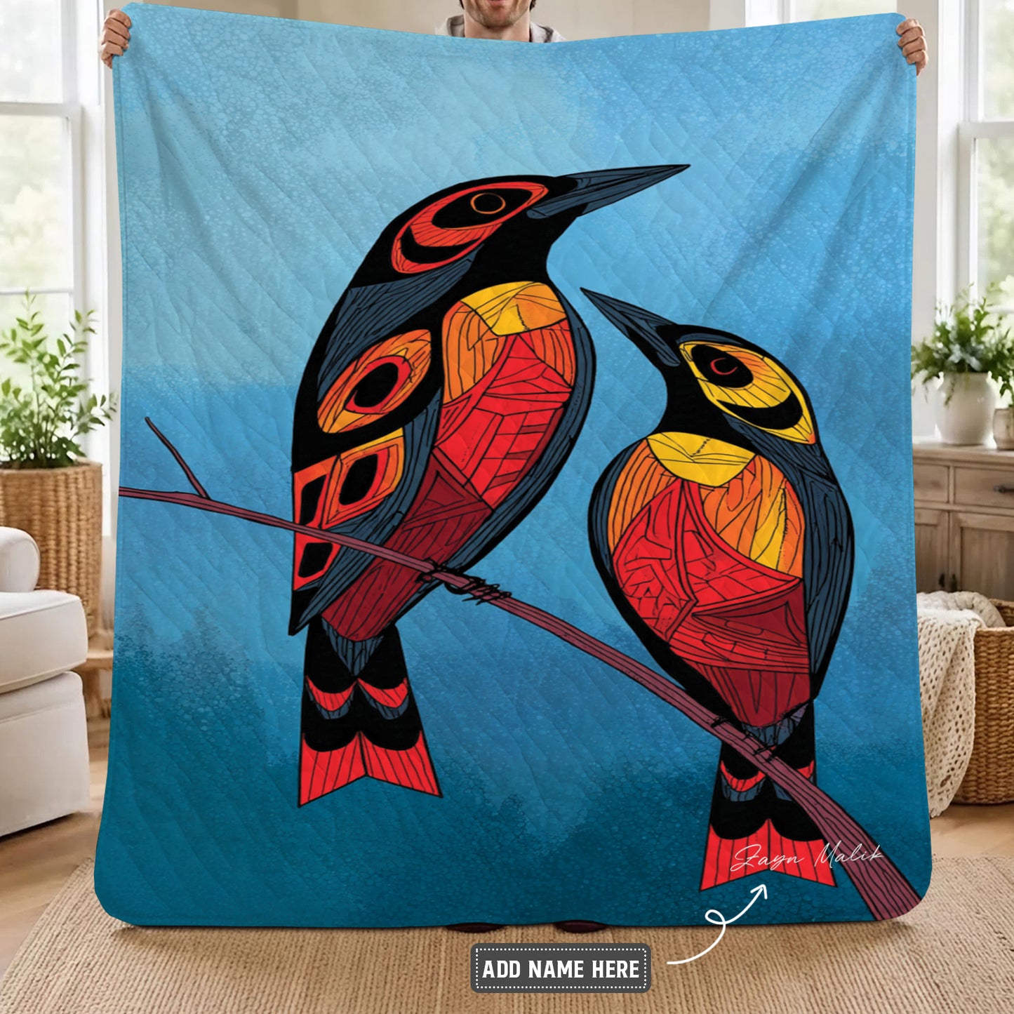 Sacred Bird Spirit Personalized Premium Blanket