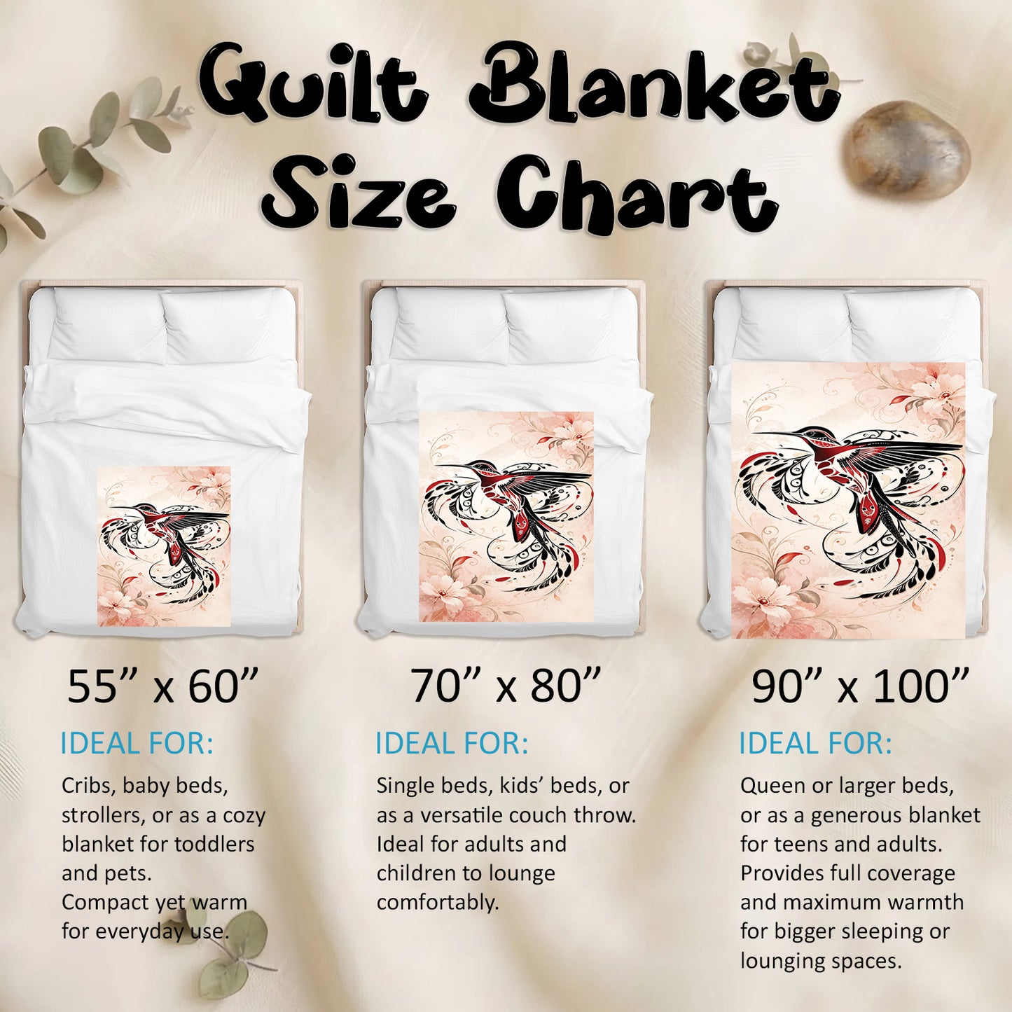 Crimson Hummingbird Flight Personalized Premium Blanket
