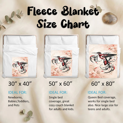 Crimson Hummingbird Flight Personalized Premium Blanket