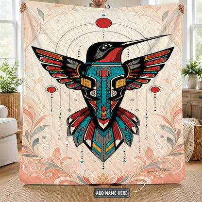 Celestial Hummingbird Legacy Personalized Premium Blanket