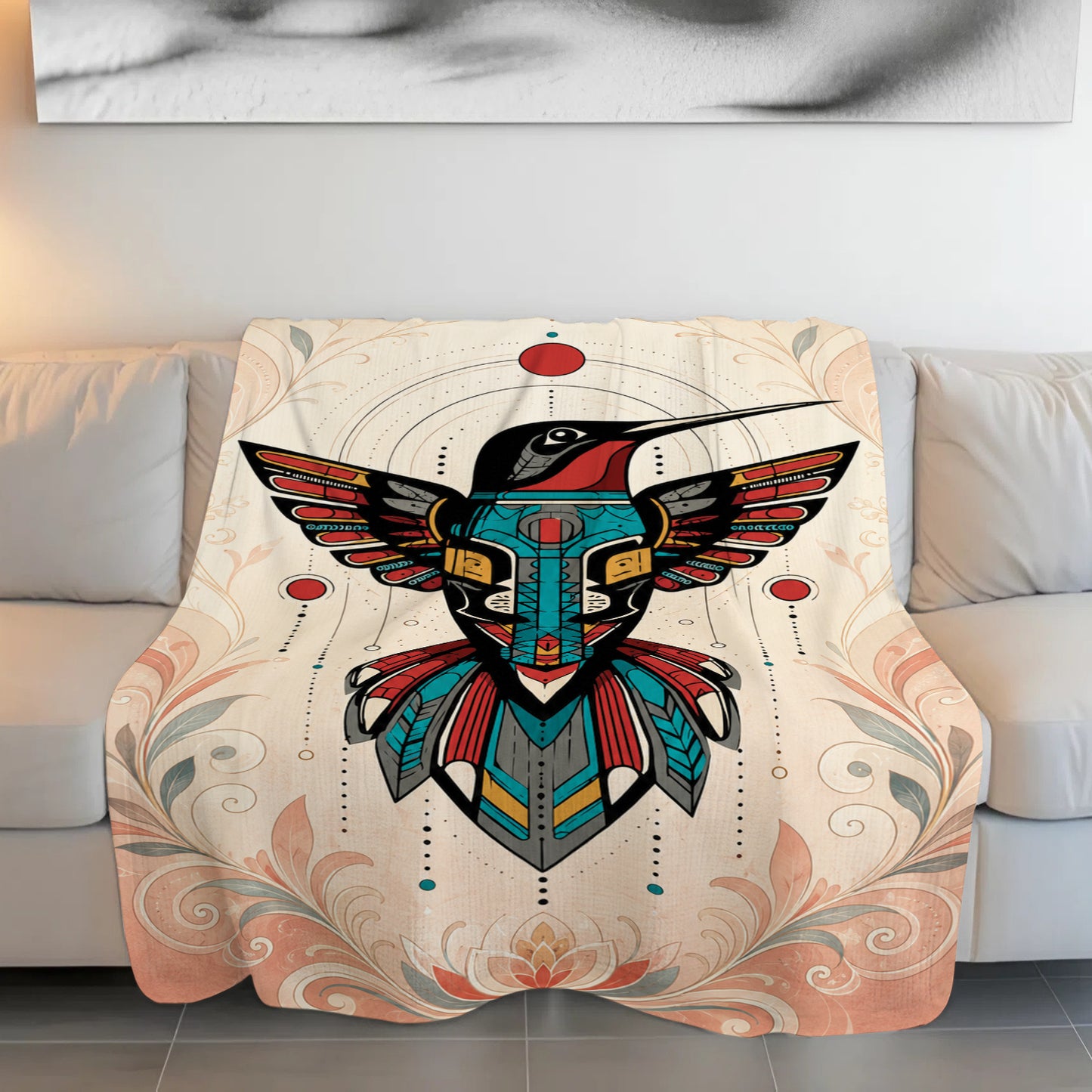 Celestial Hummingbird Legacy Personalized Premium Blanket