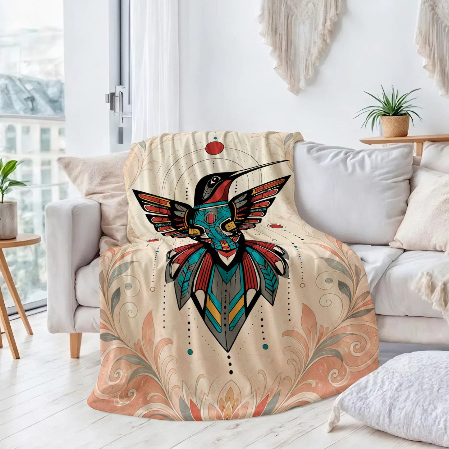 Celestial Hummingbird Legacy Personalized Premium Blanket