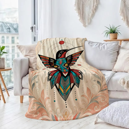 Celestial Hummingbird Legacy Personalized Premium Blanket