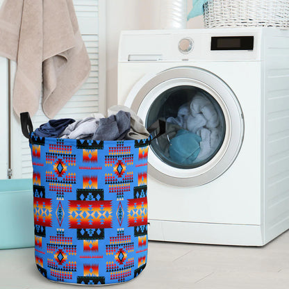 Navy Tribes Pattern Laundry Basket 8 NBD