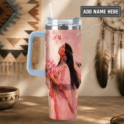Rose Woman Elegance Personalized Tumbler