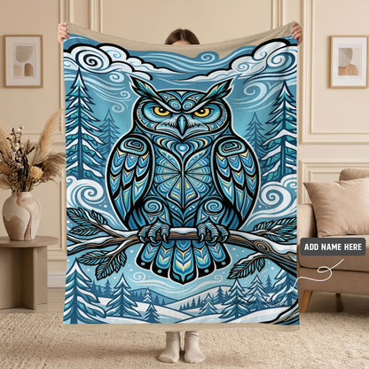 Owl Legacy Personalized Premium Blanket