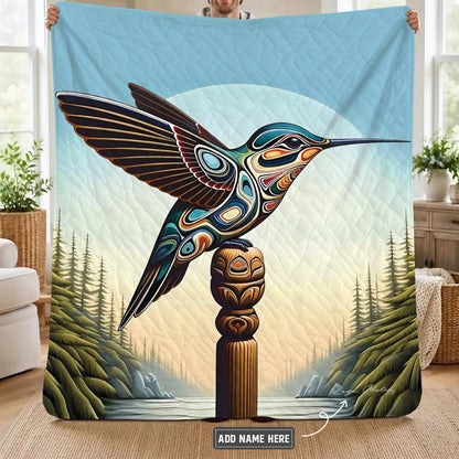 Hummingbird Totem Journey Personalized Premium Blanket