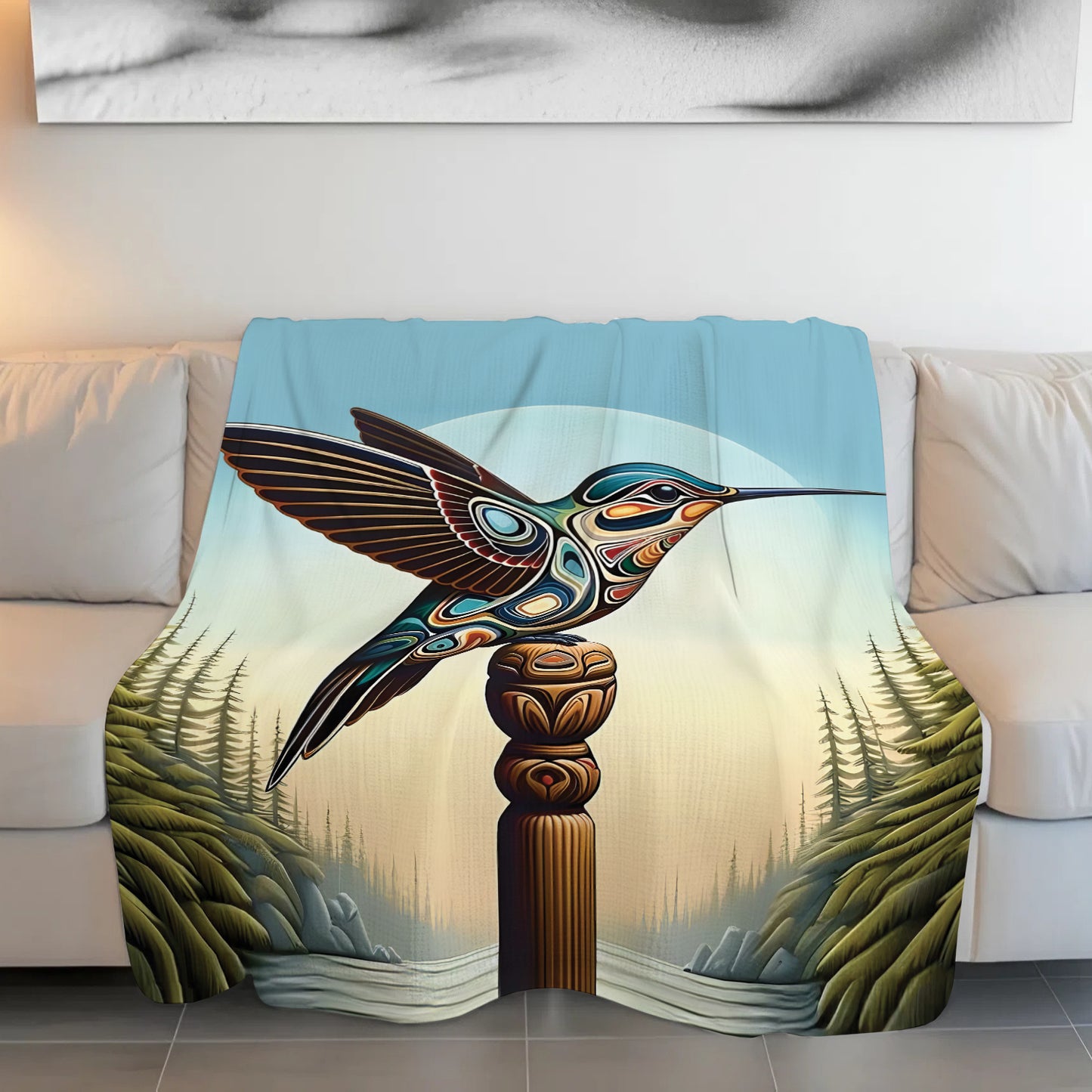 Hummingbird Totem Journey Personalized Premium Blanket