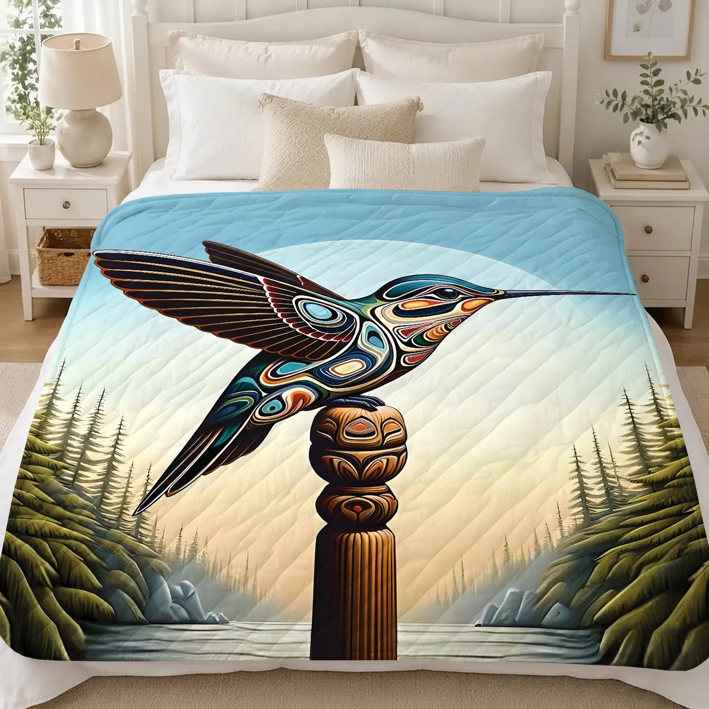 Hummingbird Totem Journey Personalized Premium Blanket