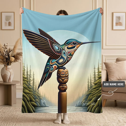 Hummingbird Totem Journey Personalized Premium Blanket