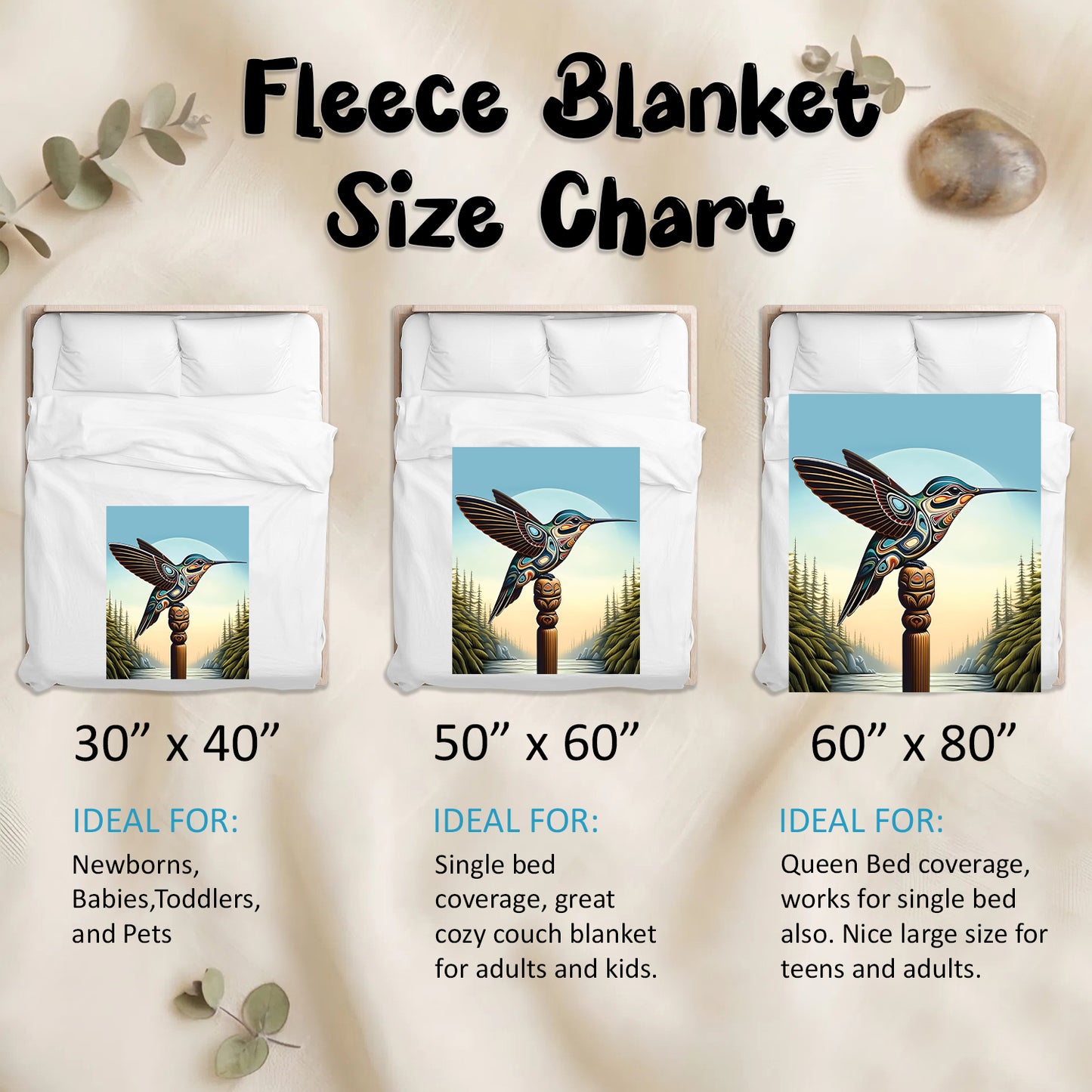 Hummingbird Totem Journey Personalized Premium Blanket