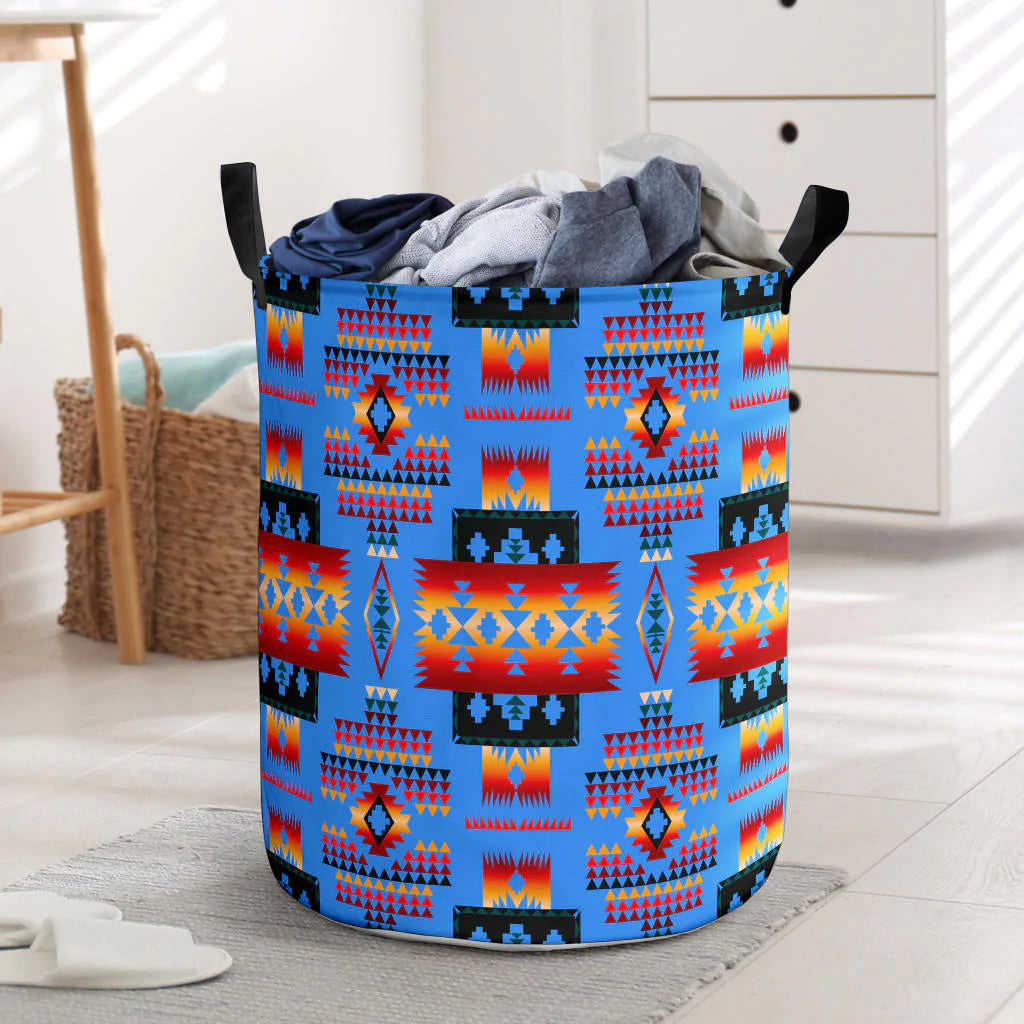 Navy Tribes Pattern Laundry Basket 8 NBD