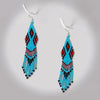 SALE 50% OFF - Turquoise Blue Seed Beaded Handmade Earrings For Women