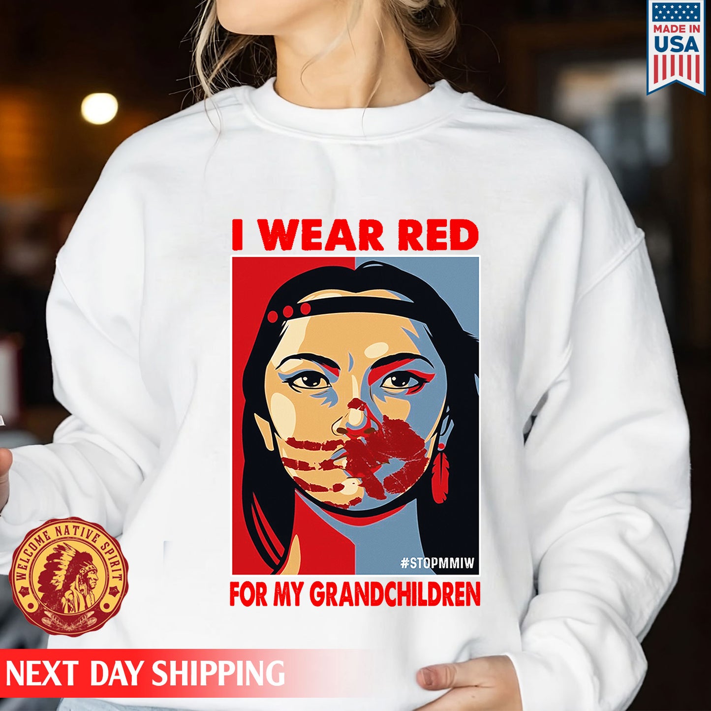 I Wear Red For My Grandchildren MMIW Shirts