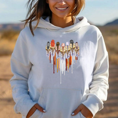 Native American Women Together Feather Heart Shirt
