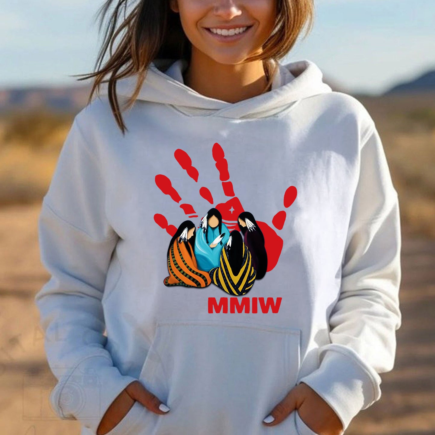 MMIW -   Indigenous Women Together With Red Hand Shirt