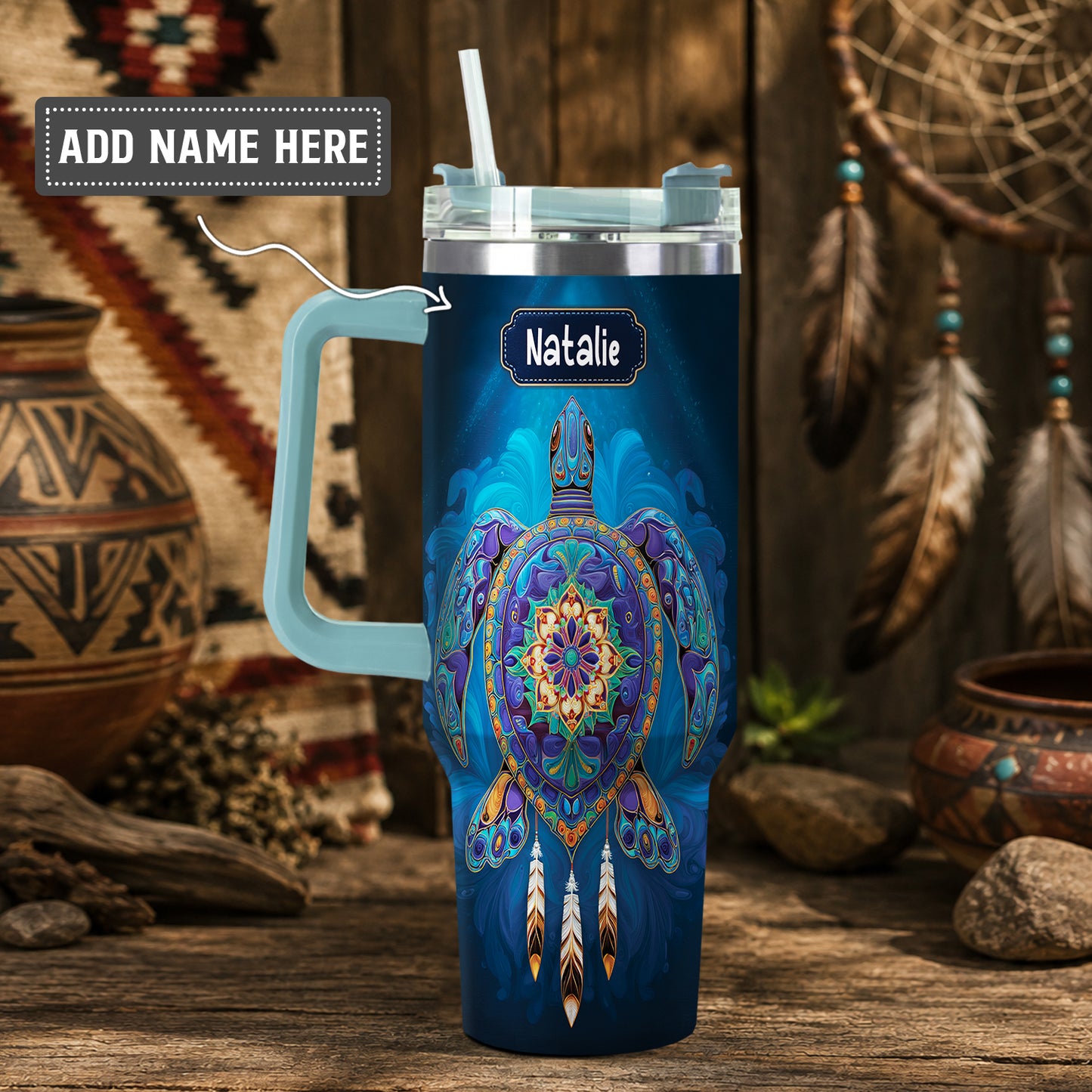 Celestial Turtle Spirit Personalized Tumbler