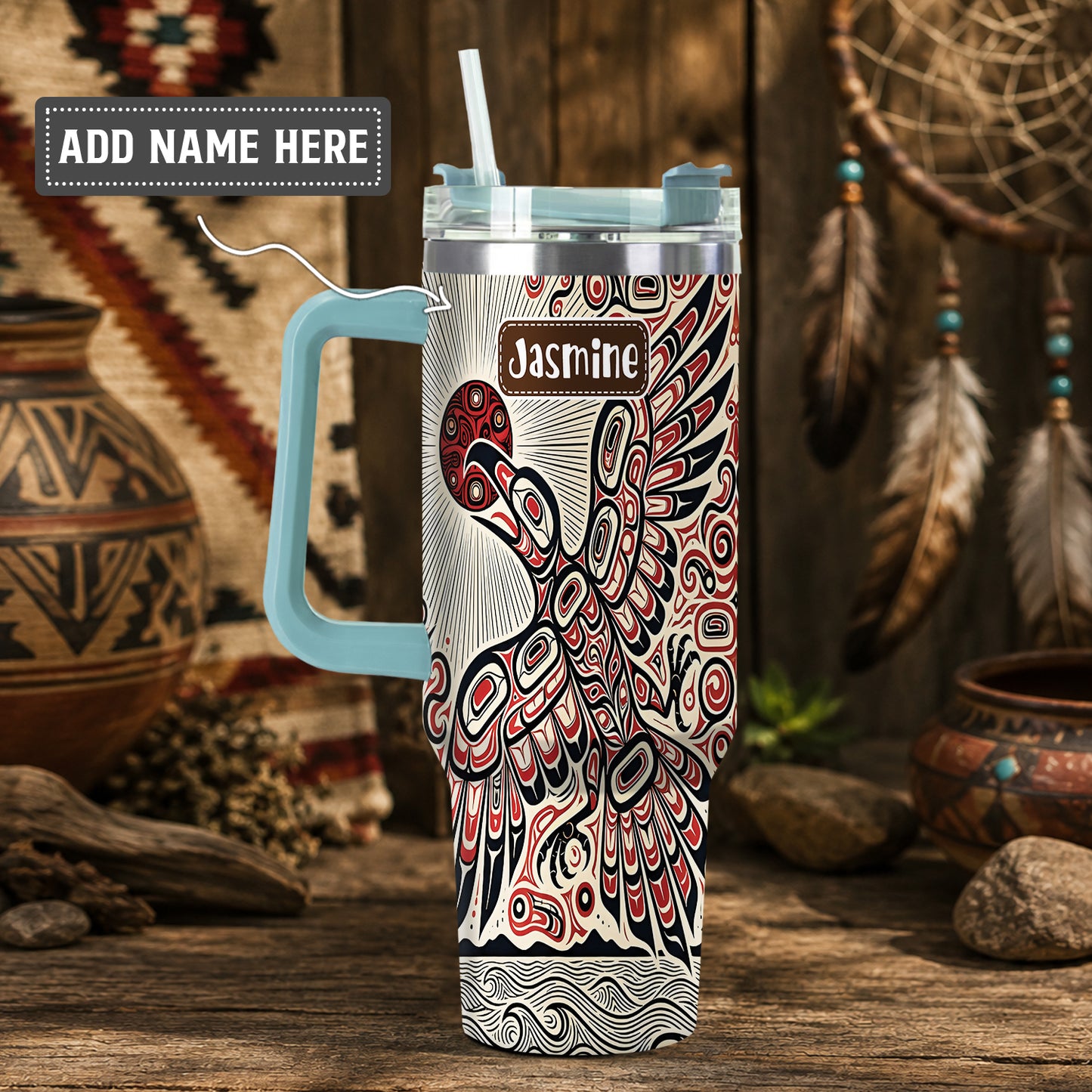 Eagle Sun Flight Personalized Tumbler