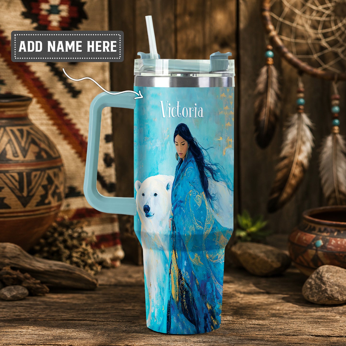 Arctic Woman Grace Personalized Tumbler