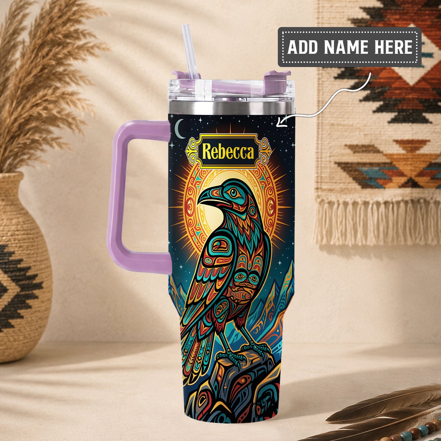Celestial Raven Legacy Personalized Tumbler