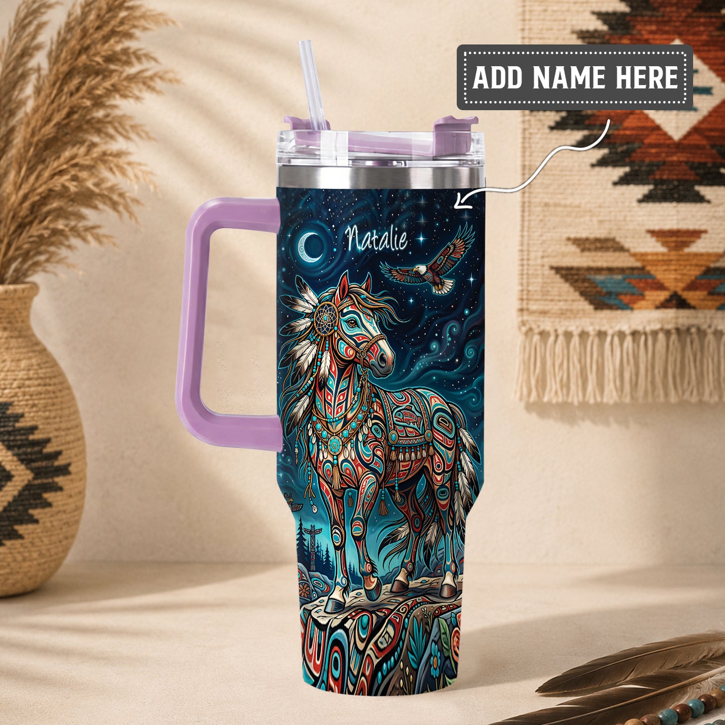 Moonlit Horse Legacy Personalized Tumbler