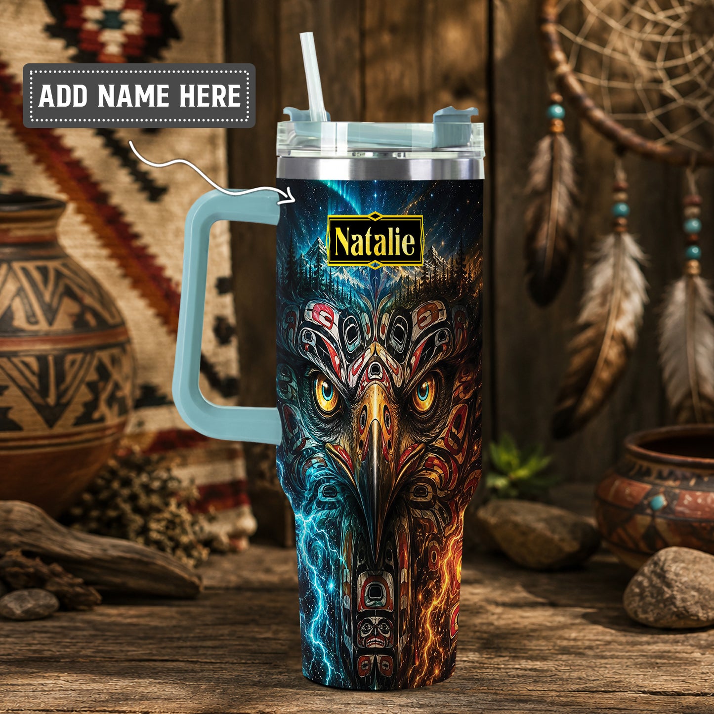 Eagle Thunder Spirit Personalized Tumbler