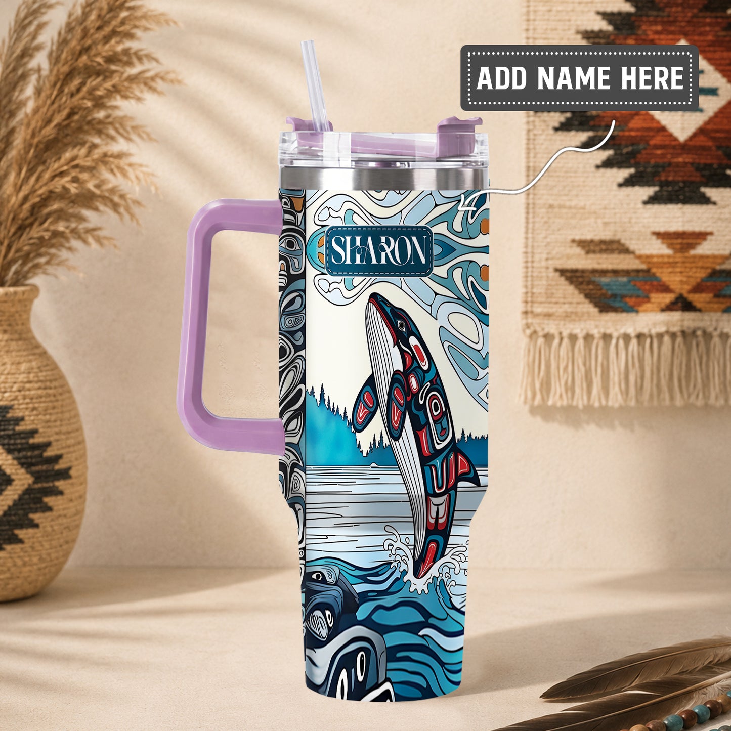 Crimson Orca Passage Personalized Tumbler
