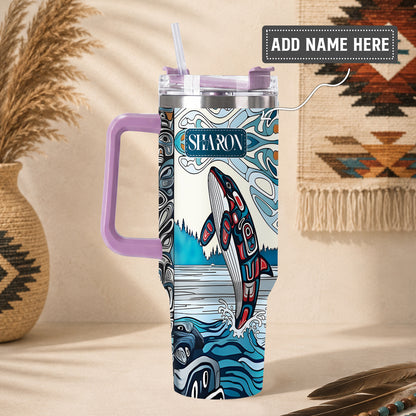 Crimson Orca Passage Personalized Tumbler