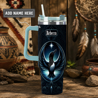 Loon of the Silver Moon Personalized Tumbler