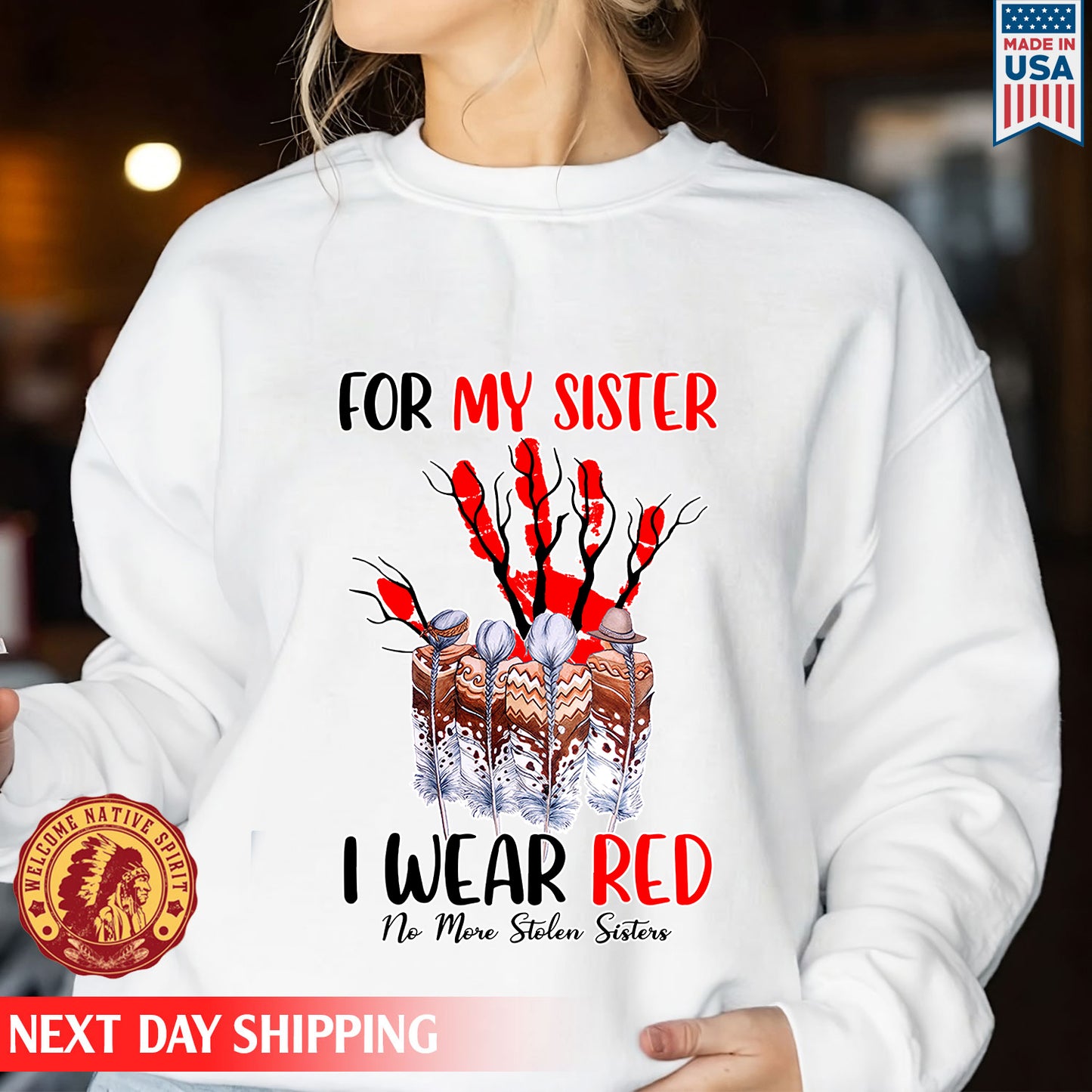 For My Sisters I Wear Red, No More Stolen Sisters MMIW Unisex T-Shirt/Hoodie/Sweatshirt