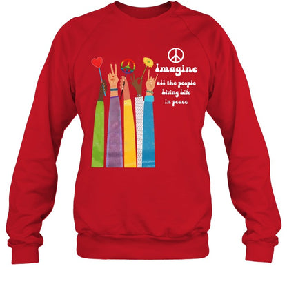Imagine all the people Living Life in peace