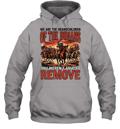 WE ARE THE GRANDCHILDREN OF THE INDIANS YOU WEREN'T ABLE TO REMOVE