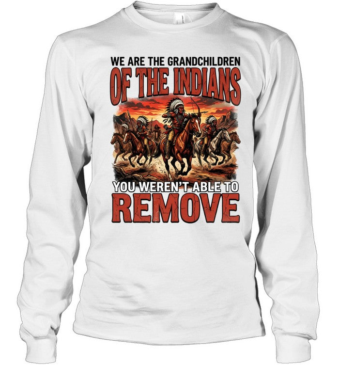 WE ARE THE GRANDCHILDREN OF THE INDIANS YOU WEREN'T ABLE TO REMOVE