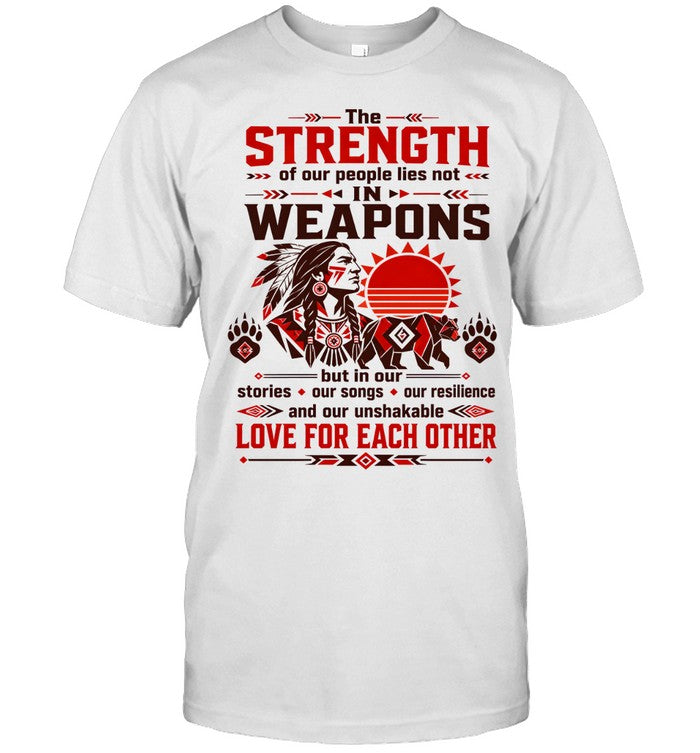 The STRENGTH of our people lies not IN WEAPONS