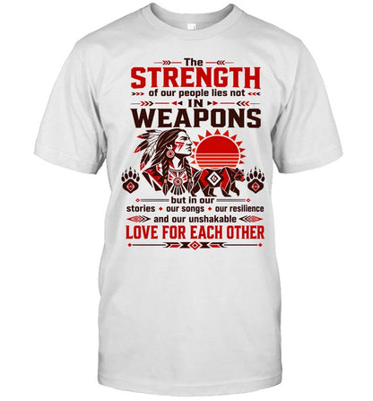 The STRENGTH of our people lies not IN WEAPONS