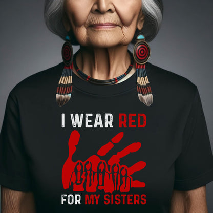 MMIW I Wear Red For My Sister Red Hand Unisex Hoodie/Sweatshirt/T-Shirt