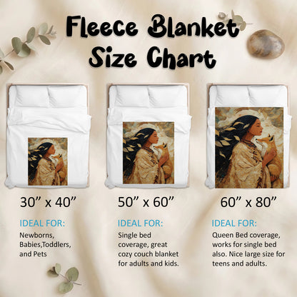 Whispering Fox Woman Personalized Premium Blanket