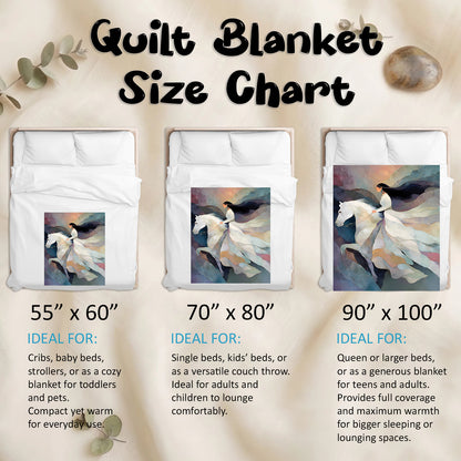 Ivory Horse Harmony Personalized Premium Blanket