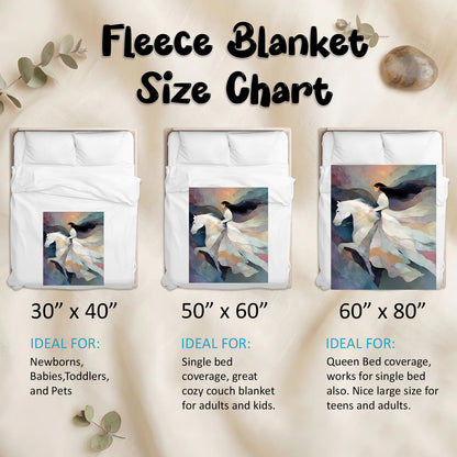 Ivory Horse Harmony Personalized Premium Blanket