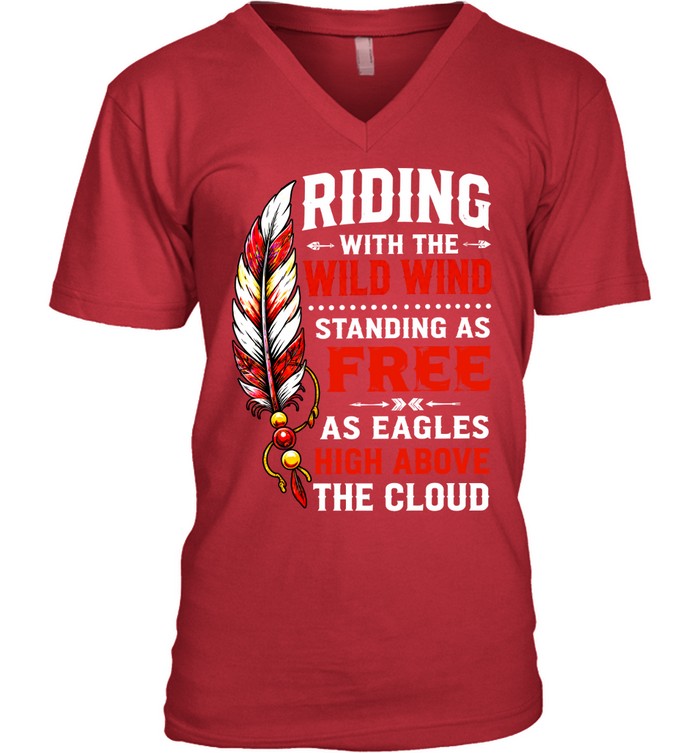 RIDING WITH THE WILD WIND STANDING AS FREE AS EAGLES HIGH ABOVE THE CLOUD